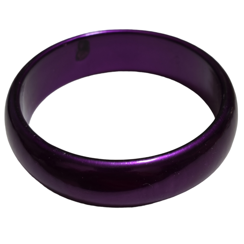 Vtg 80s Purple Solid Bangle Bracelet Lot 4